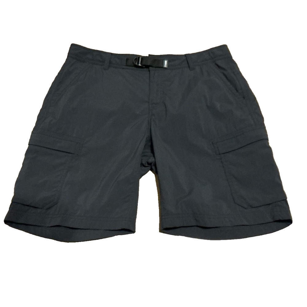 REI CO-OP Sahara Black Cargo Shorts Sz 10 Belted 8.5" length Outdoor Gorpcore